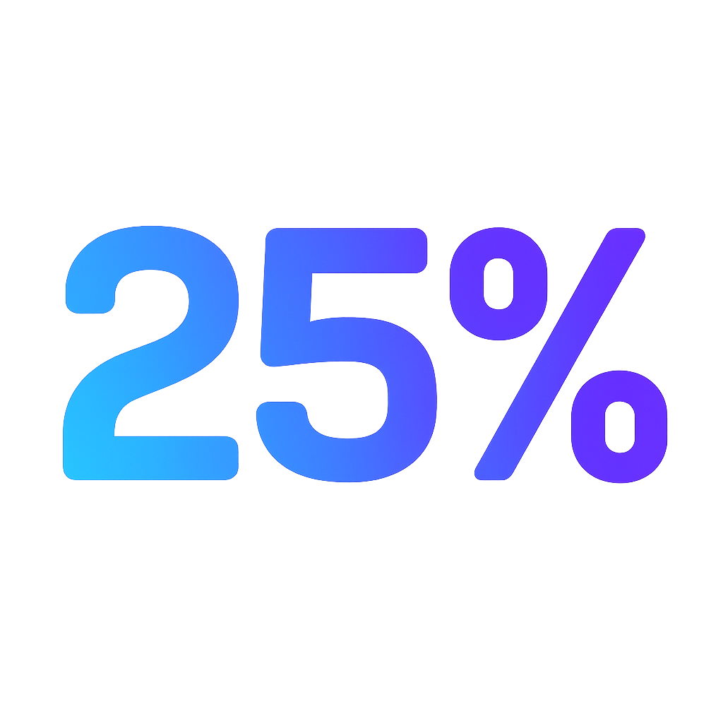 25 percent commission