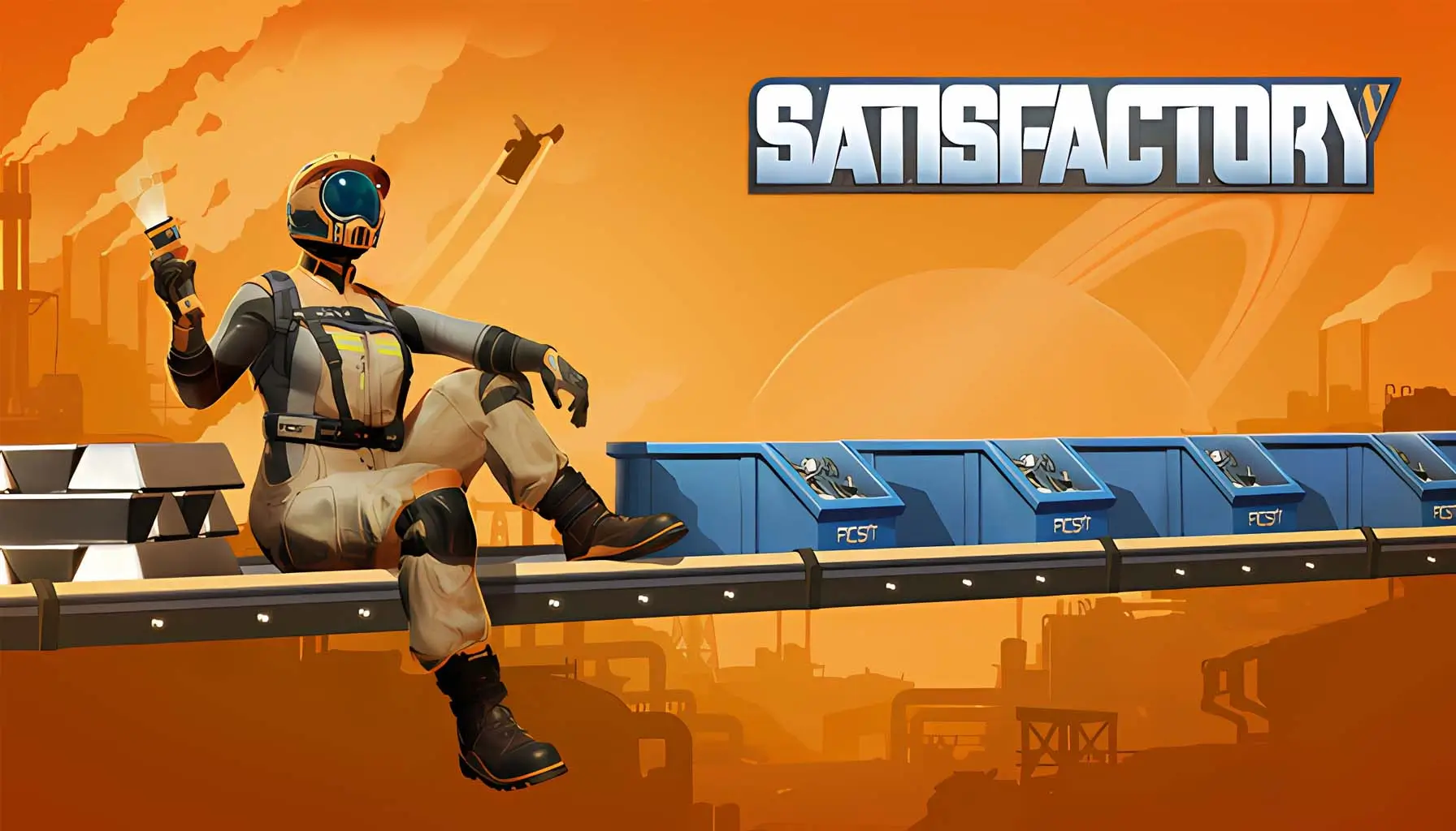 Satisfactory factory automation artwork